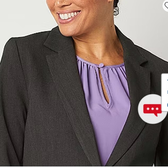 NWT Liz Claiborne Regular Fit Charcoal Grey Blazer, Size 6 - Picture 2 of 15